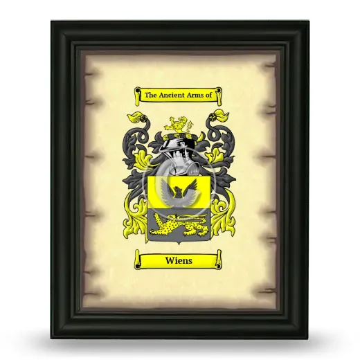 Wiens Coat of Arms Framed - Black