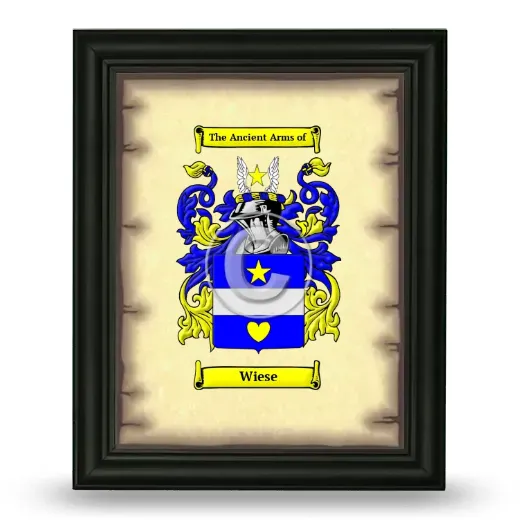 Wiese Coat of Arms Framed - Black