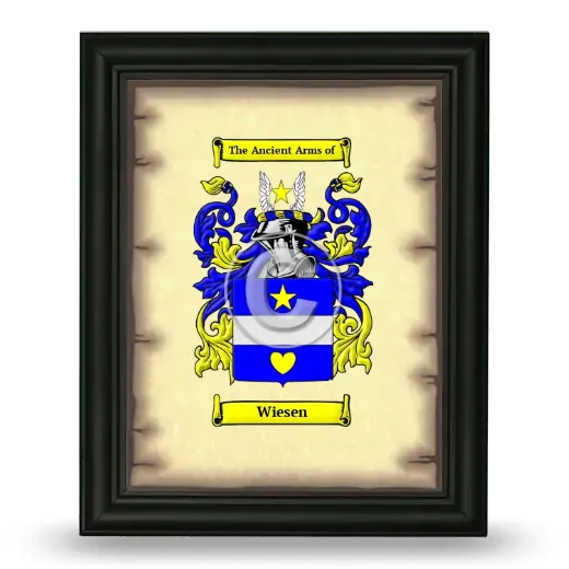 Wiesen Coat of Arms Framed - Black