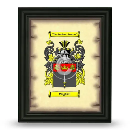 Wigfall Coat of Arms Framed - Black