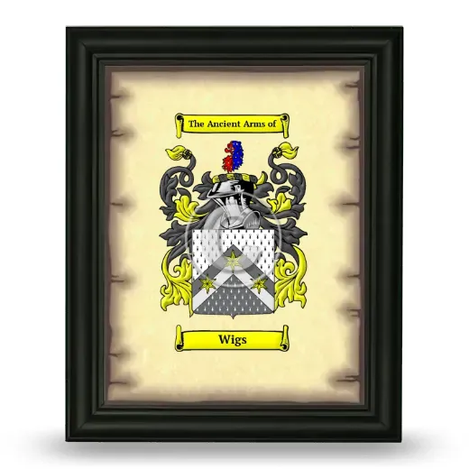 Wigs Coat of Arms Framed - Black
