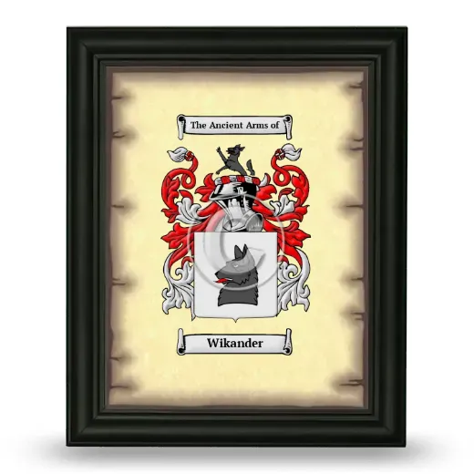 Wikander Coat of Arms Framed - Black