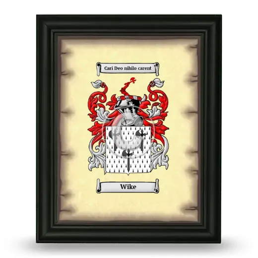 Wike Coat of Arms Framed - Black