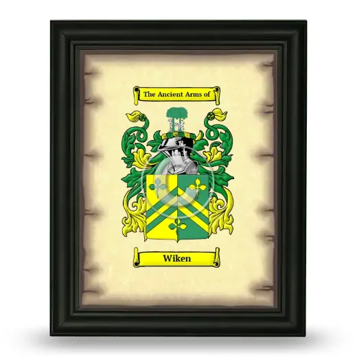 Wiken Coat of Arms Framed - Black