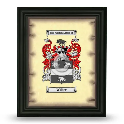 Wilber Coat of Arms Framed - Black