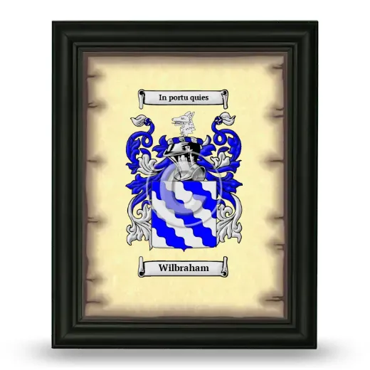 Wilbraham Coat of Arms Framed - Black
