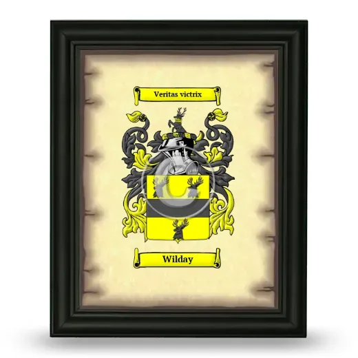 Wilday Coat of Arms Framed - Black