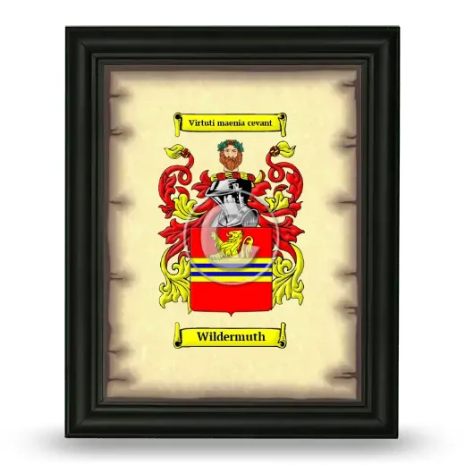 Wildermuth Coat of Arms Framed - Black
