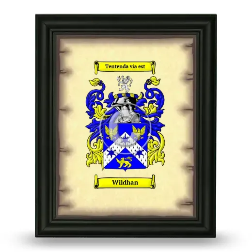 Wildhan Coat of Arms Framed - Black
