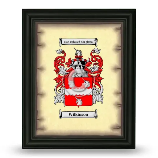 Wilkinson Coat of Arms Framed - Black