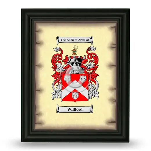 Willford Coat of Arms Framed - Black