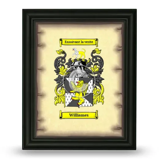 Williames Coat of Arms Framed - Black