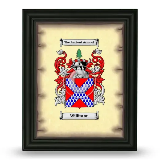 Willinton Coat of Arms Framed - Black