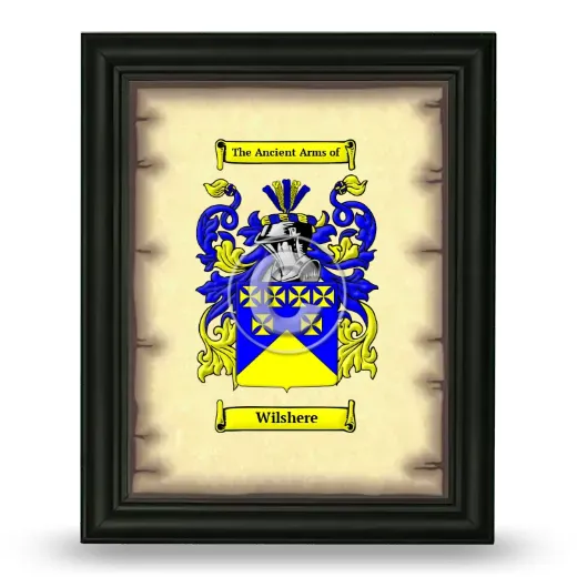 Wilshere Coat of Arms Framed - Black