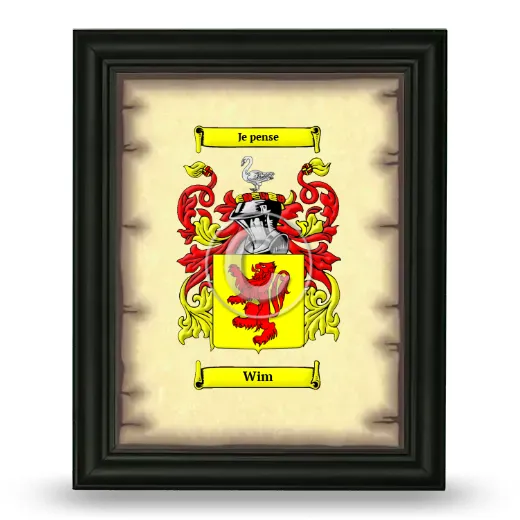Wim Coat of Arms Framed - Black