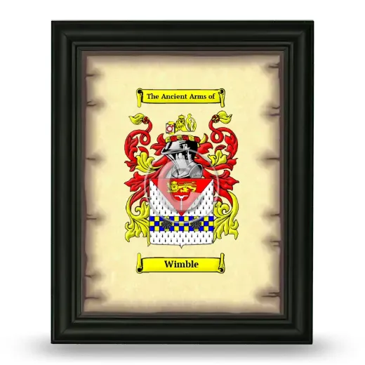 Wimble Coat of Arms Framed - Black