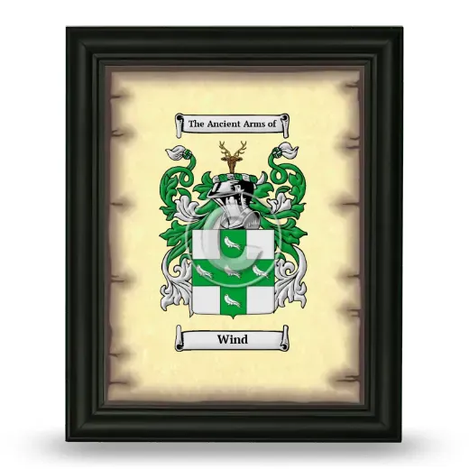 Wind Coat of Arms Framed - Black