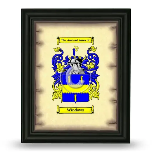 Windows Coat of Arms Framed - Black