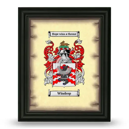Windrop Coat of Arms Framed - Black