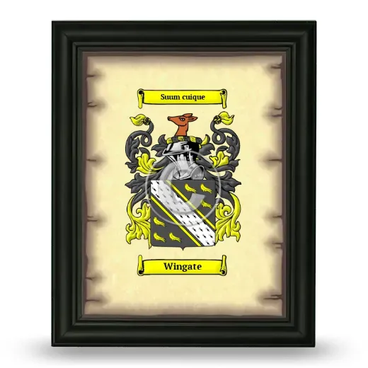 Wingate Coat of Arms Framed - Black