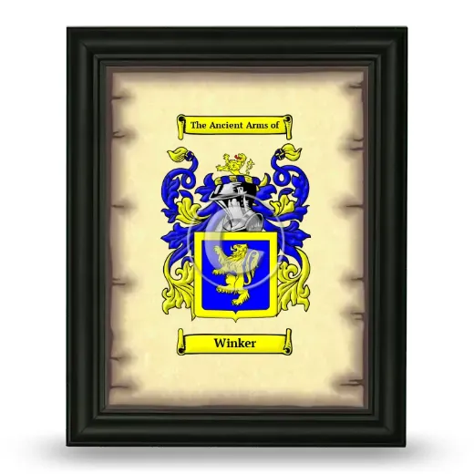 Winker Coat of Arms Framed - Black
