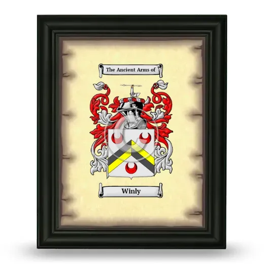 Winly Coat of Arms Framed - Black
