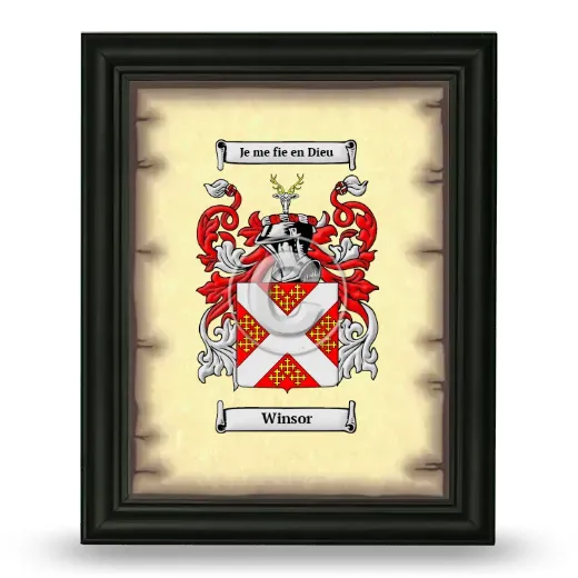Winsor Coat of Arms Framed - Black