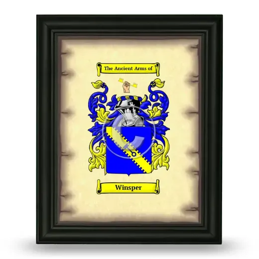 Winsper Coat of Arms Framed - Black