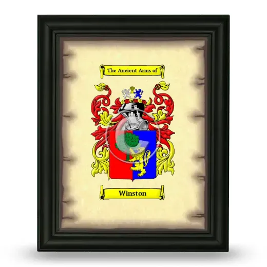 Winston Coat of Arms Framed - Black