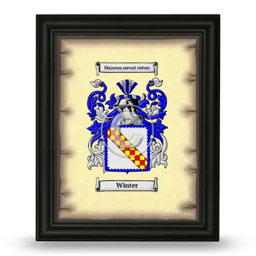 Winter Coat of Arms Framed - Black