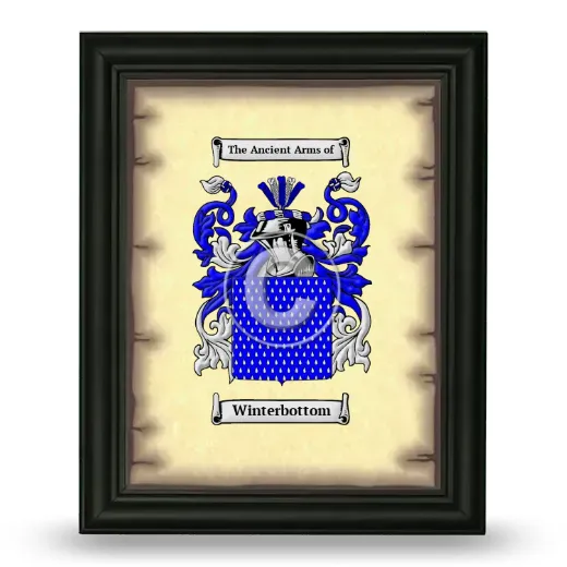 Winterbottom Coat of Arms Framed - Black