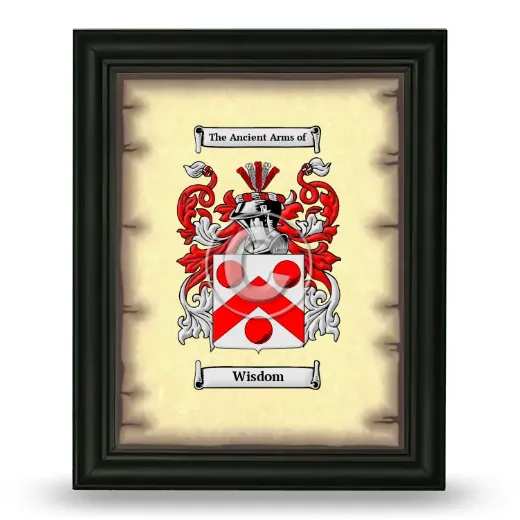Wisdom Coat of Arms Framed - Black