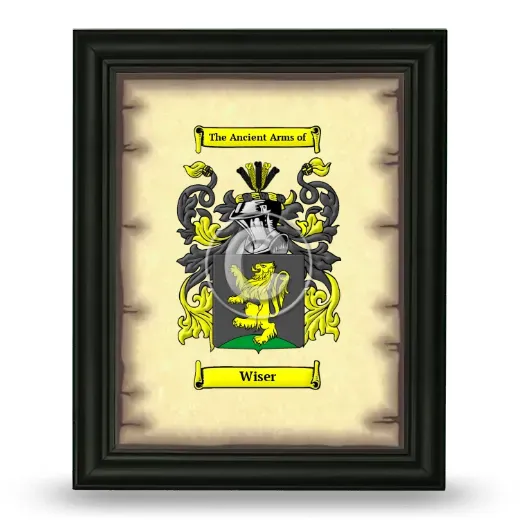 Wiser Coat of Arms Framed - Black