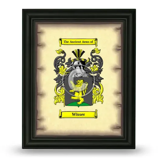 Wisser Coat of Arms Framed - Black