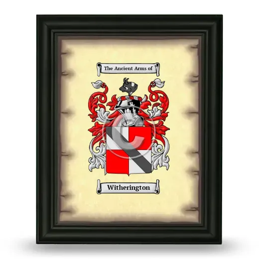 Witherington Coat of Arms Framed - Black
