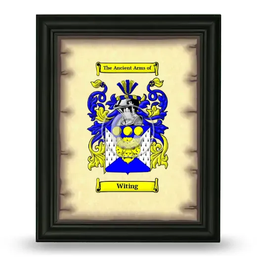 Witing Coat of Arms Framed - Black