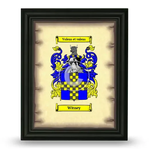 Witney Coat of Arms Framed - Black