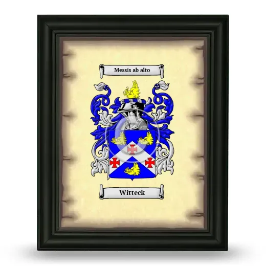 Witteck Coat of Arms Framed - Black