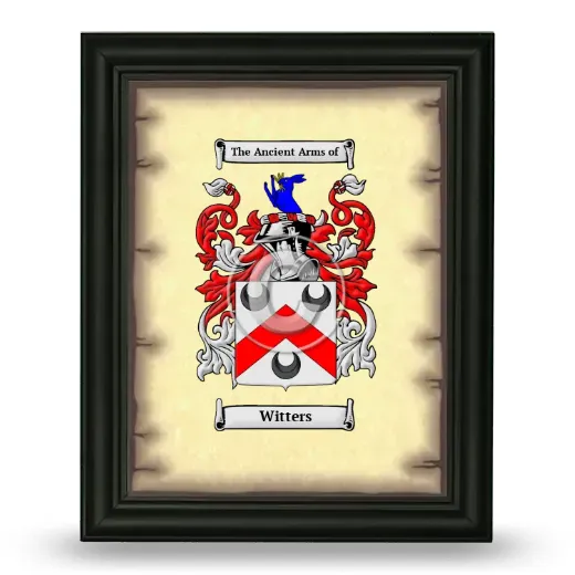 Witters Coat of Arms Framed - Black