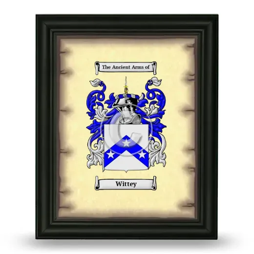 Wittey Coat of Arms Framed - Black
