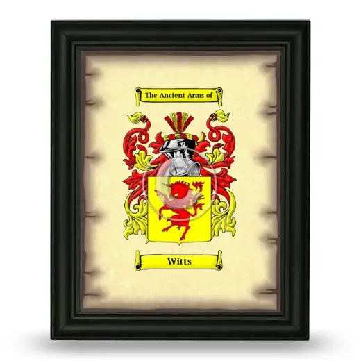 Witts Coat of Arms Framed - Black