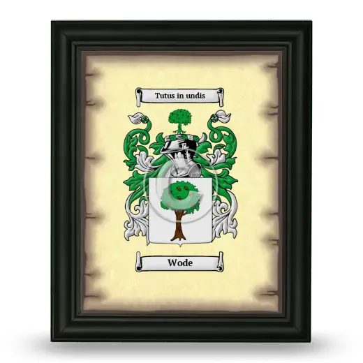 Wode Coat of Arms Framed - Black