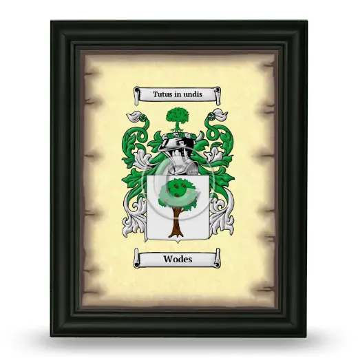 Wodes Coat of Arms Framed - Black