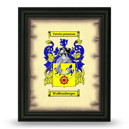 Wolfensberger Coat of Arms Framed - Black