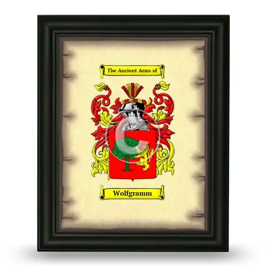 Wolfgramm Coat of Arms Framed - Black