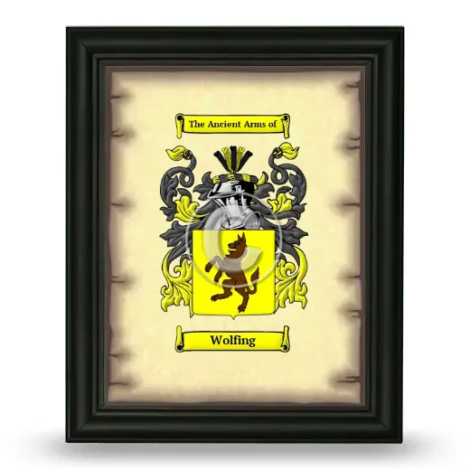 Wolfing Coat of Arms Framed - Black