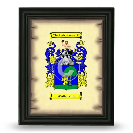 Woltmann Coat of Arms Framed - Black