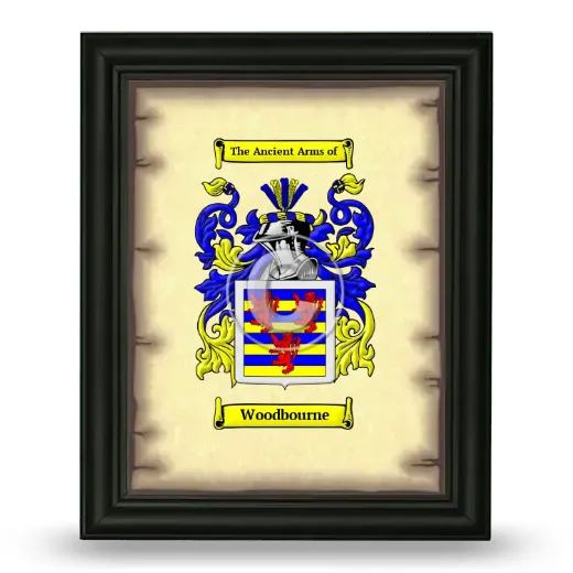 Woodbourne Coat of Arms Framed - Black