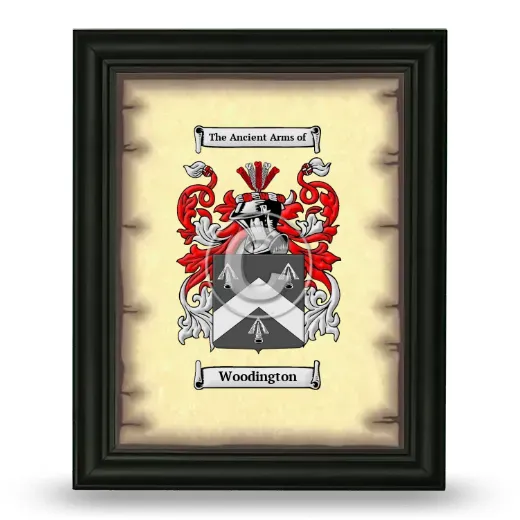 Woodington Coat of Arms Framed - Black