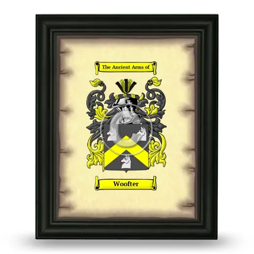 Woofter Coat of Arms Framed - Black